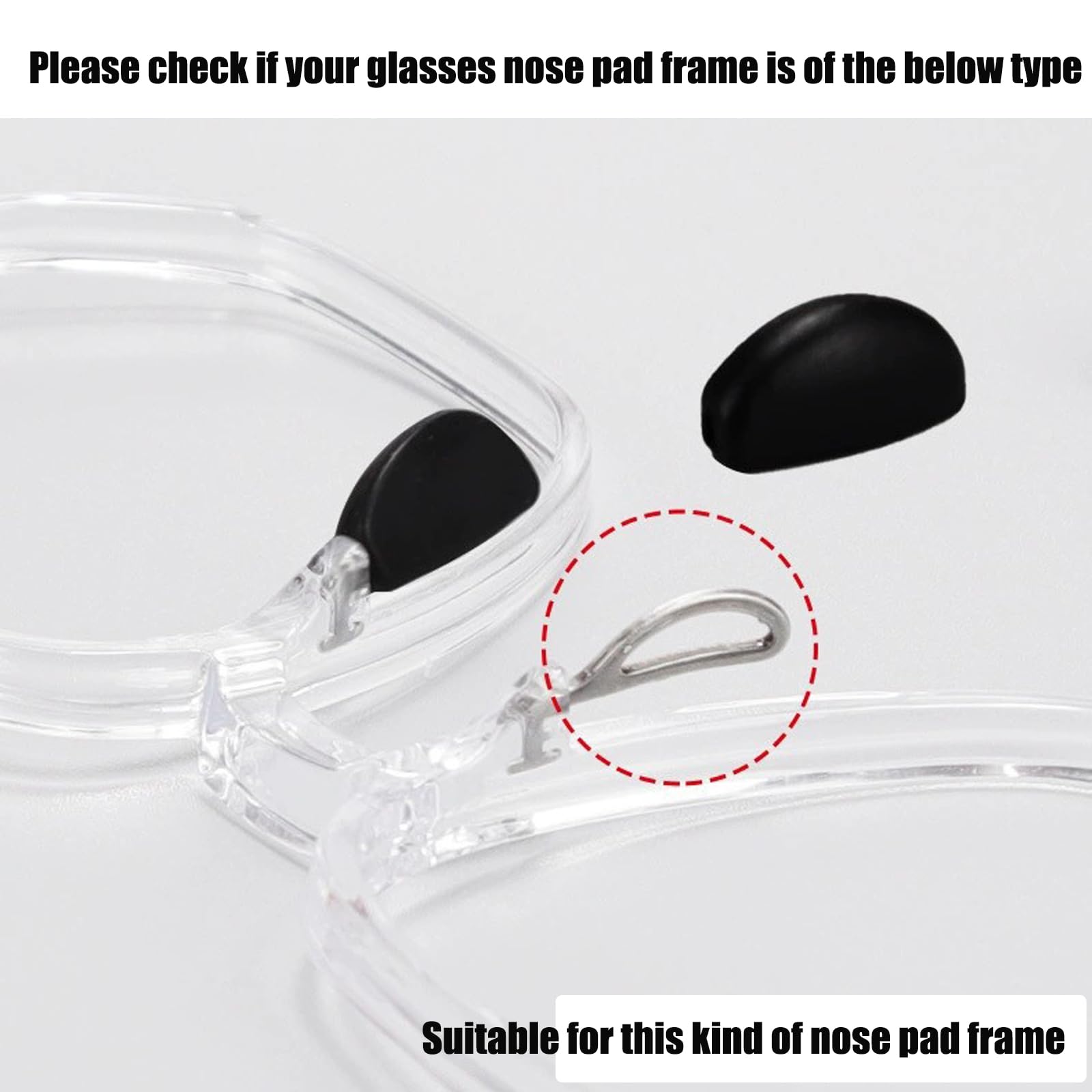 Close-up of soft silicone nose pad showing texture