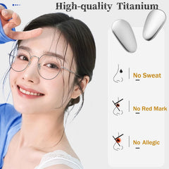 Close-up of TORWOL screw-in titanium nose pad with screw