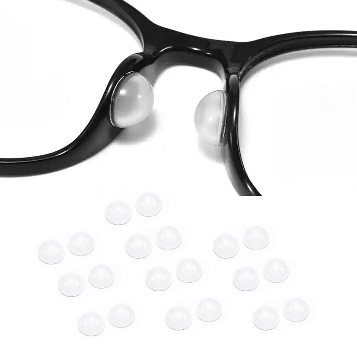 TORWOL 10-pair silicone air-cushion nose pads on white background