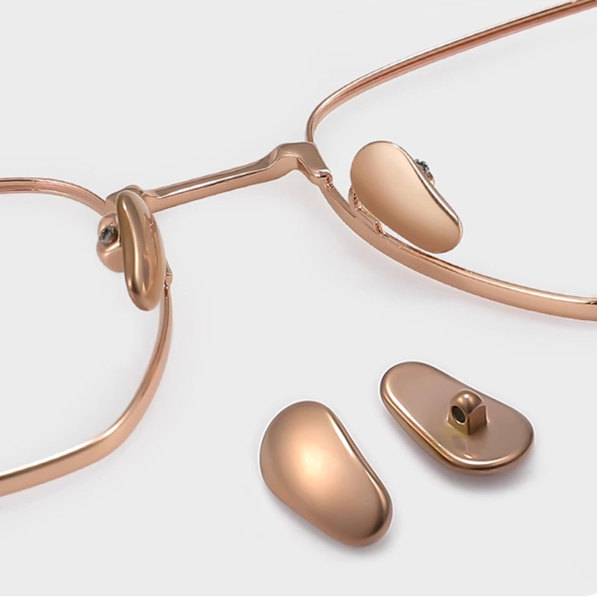 TORWOL screw-in titanium nose pads rose gold 2 pairs