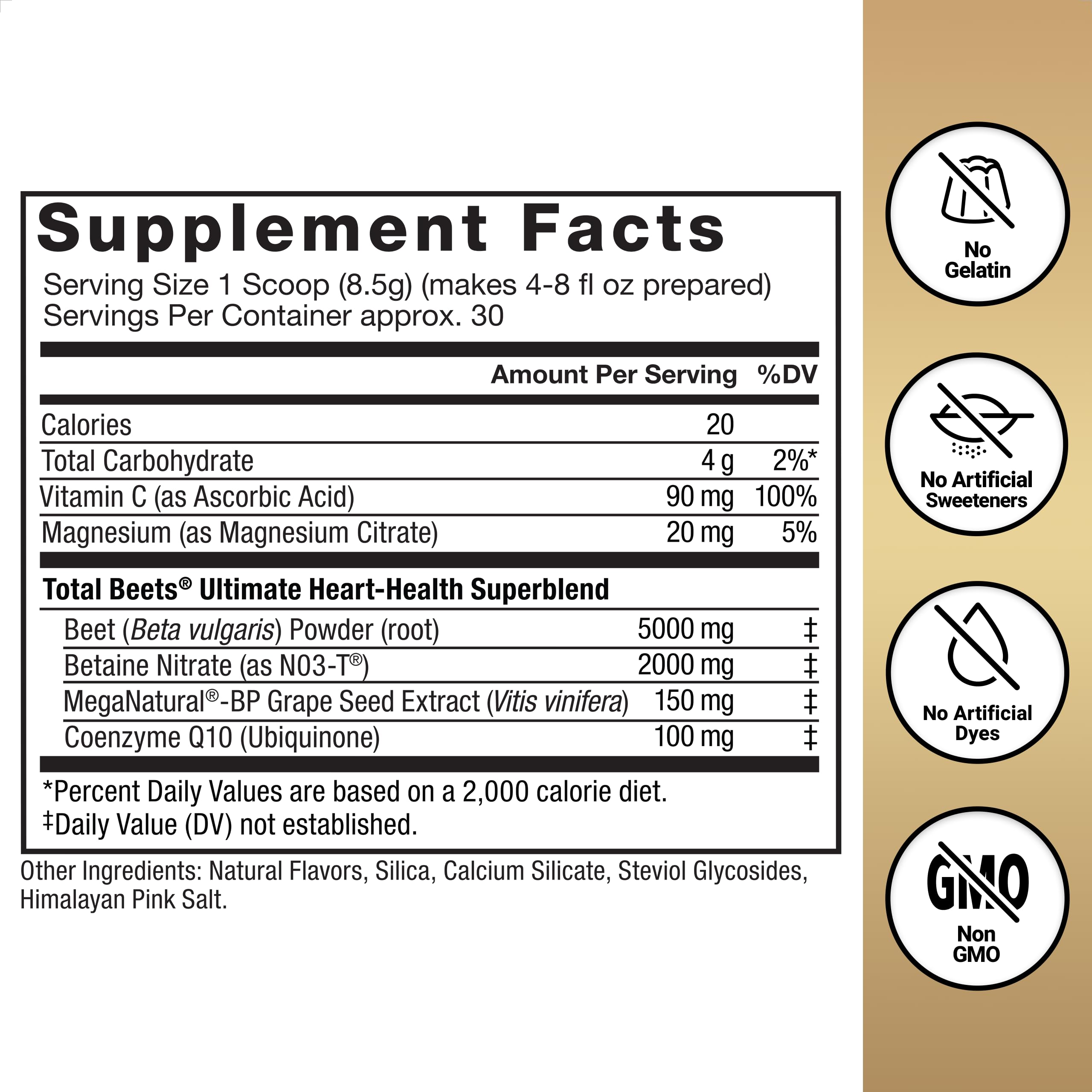 Total Beets Ultimate Heart Health bottle front