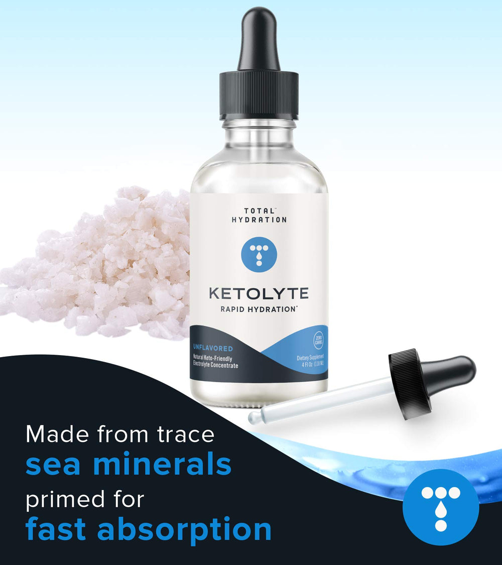 Total Hydration Ketolyte added to water for quick hydration