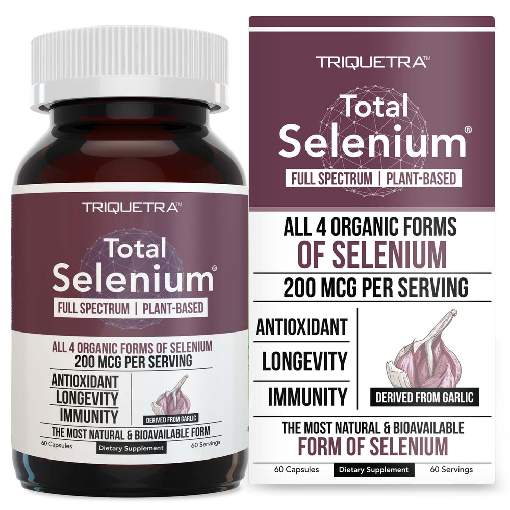 Total Selenium bottle sourced from garlic, plant-based selenium