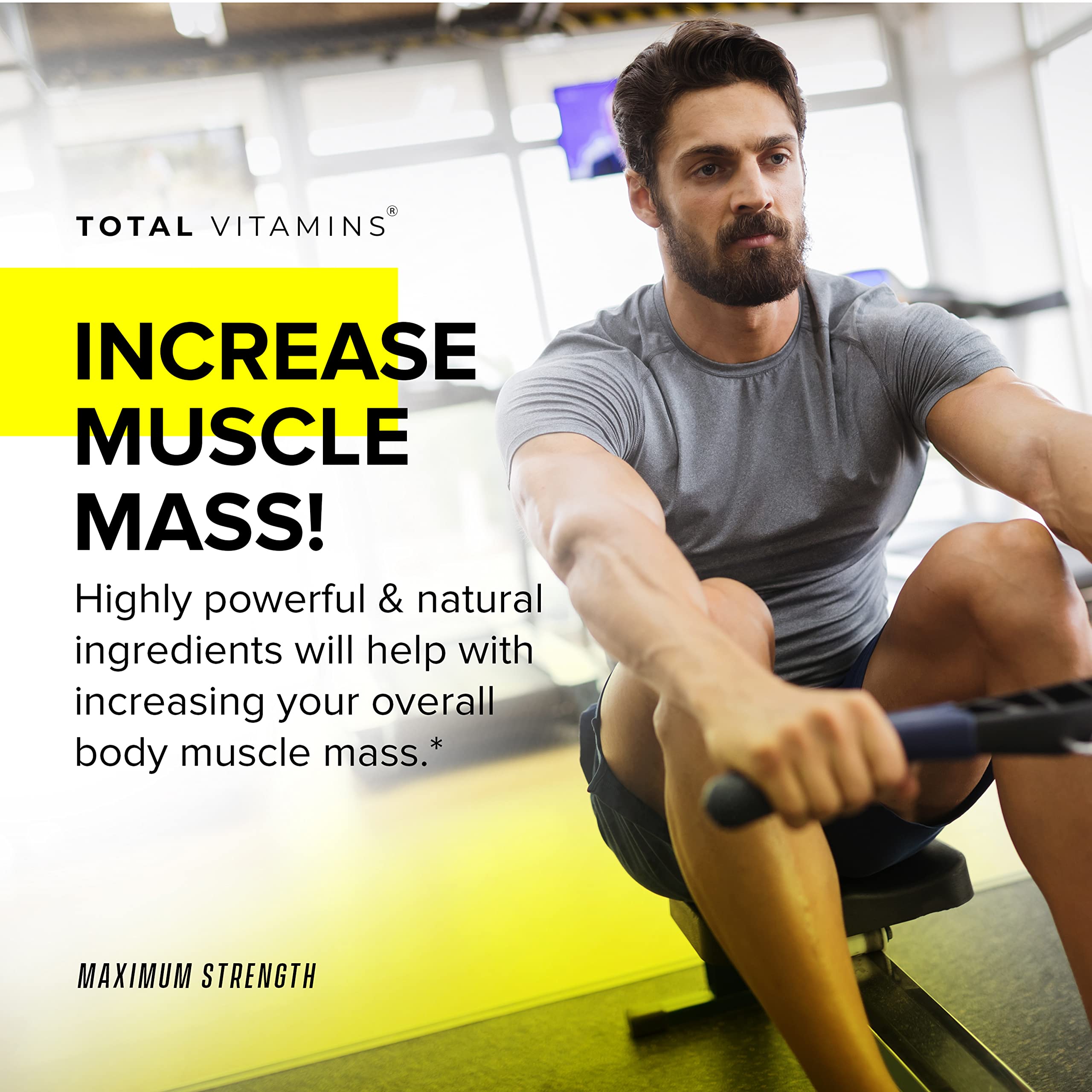 TOTAL VITAMINS Testosterone Booster two-pack highlights value and ongoing fitness support.