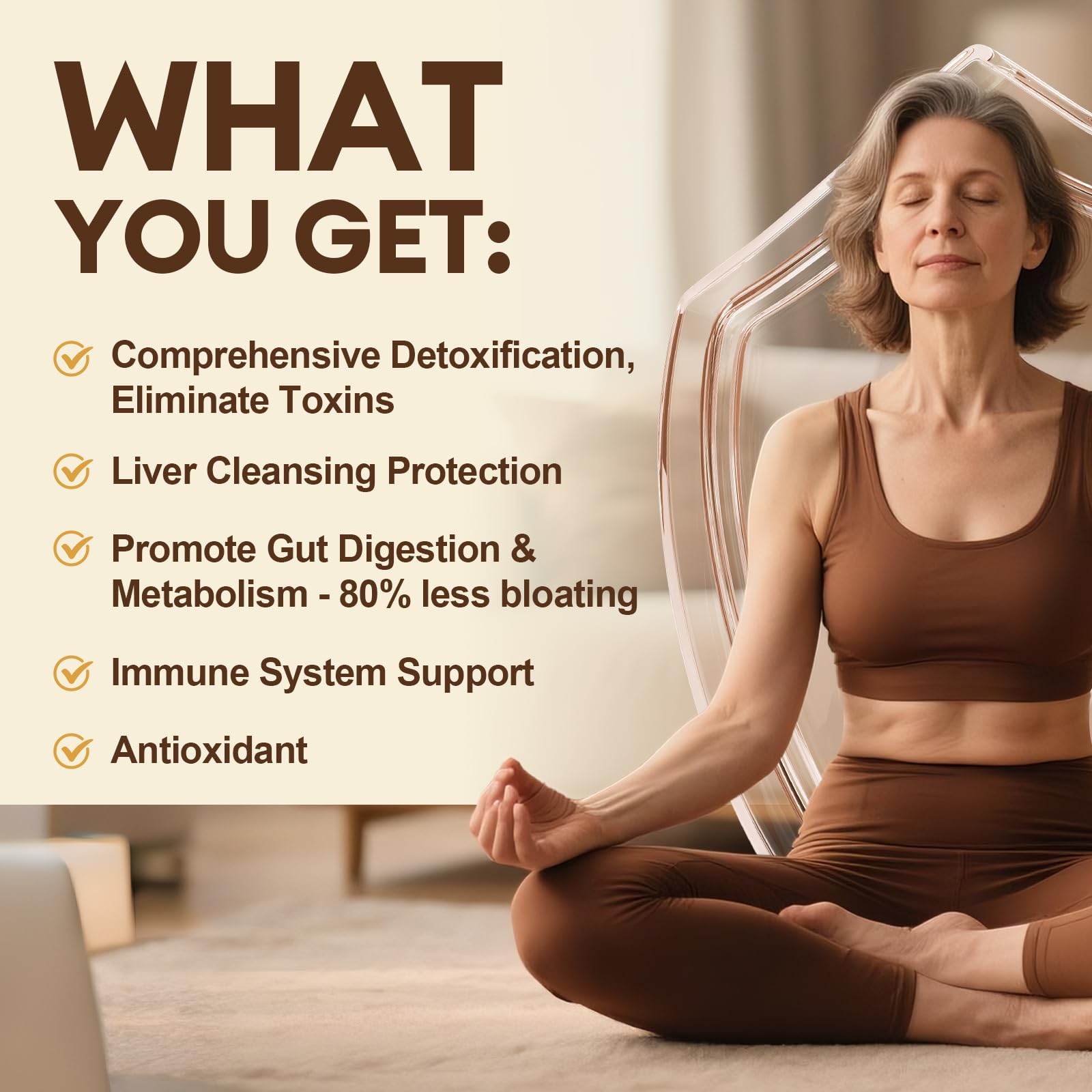 Bentonite clay and detox components in a scoop