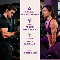 Totaria ingredients panel shows collagen and minerals supporting joint comfort during workouts.