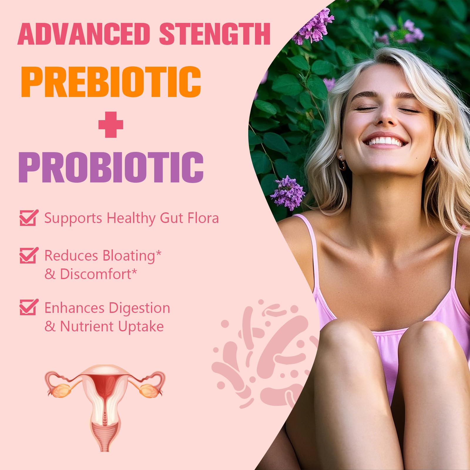 Graphic illustrating Totaria's 40-in-1 hormone balance blend