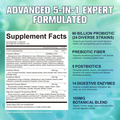 Graphic of probiotic strains and ingredients