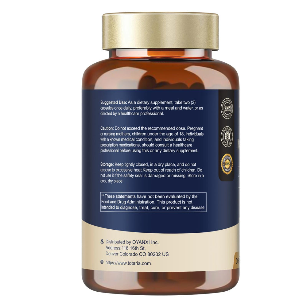 Lifestyle image of a person using Totaria brain supplement at a desk