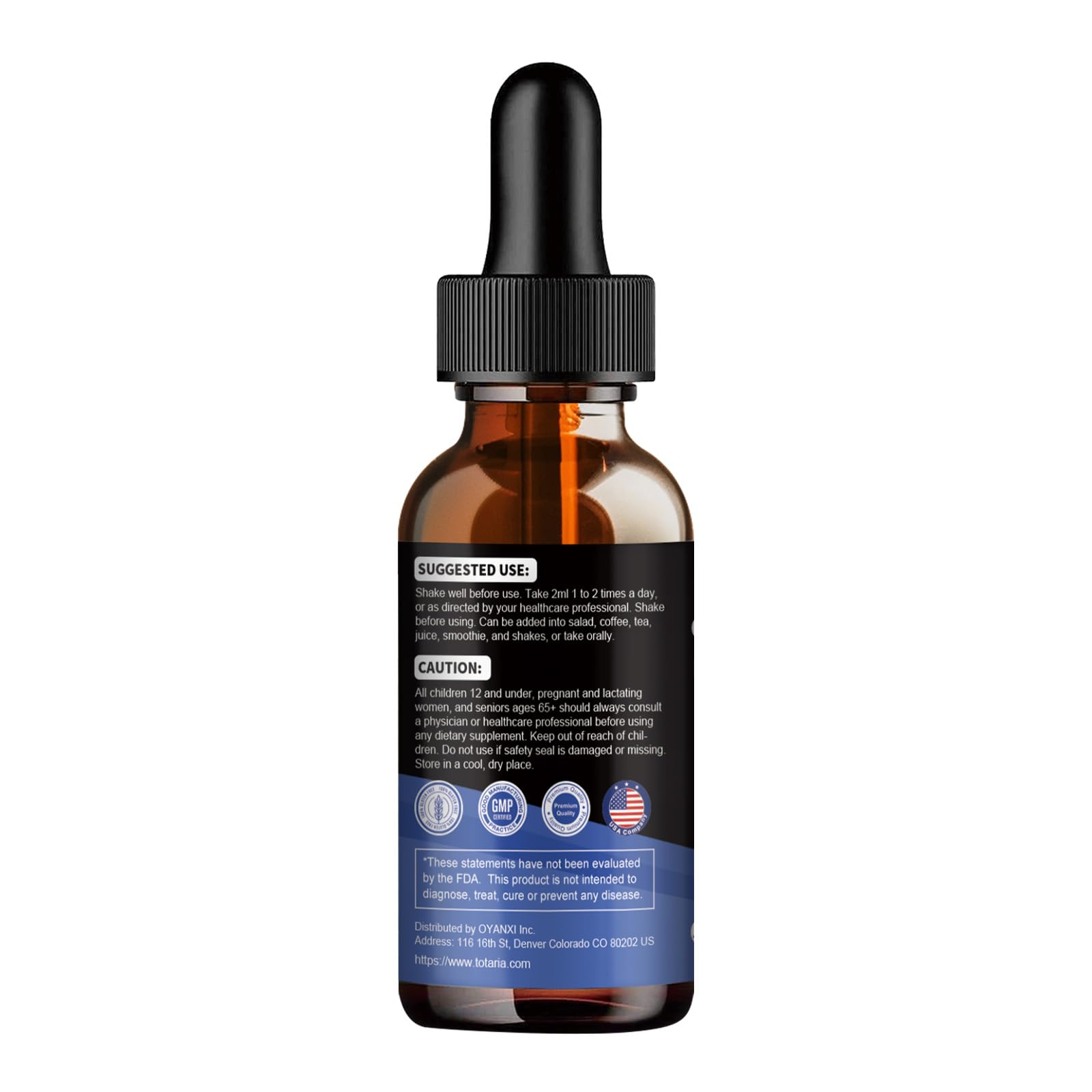 Totaria Cortisol Drops packaging with 2 FL.OZ label