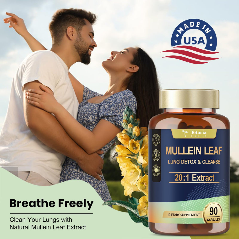 Lung health concept with herbal imagery