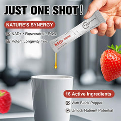 Ingredients label showing 16-in-1 NAD+ formula