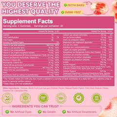 Totaria supplement facts label detail showing vitamin and mineral content