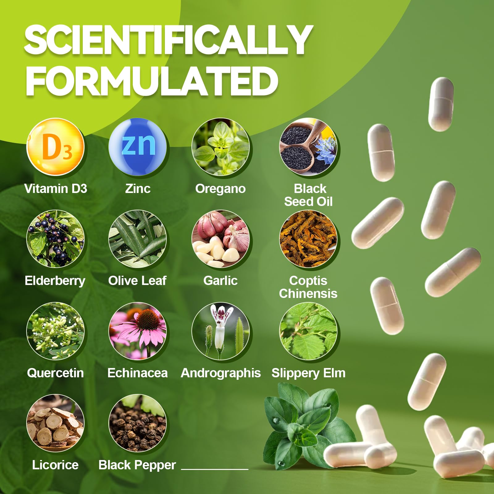 Close-up of Totaria capsules showing high-absorption formula