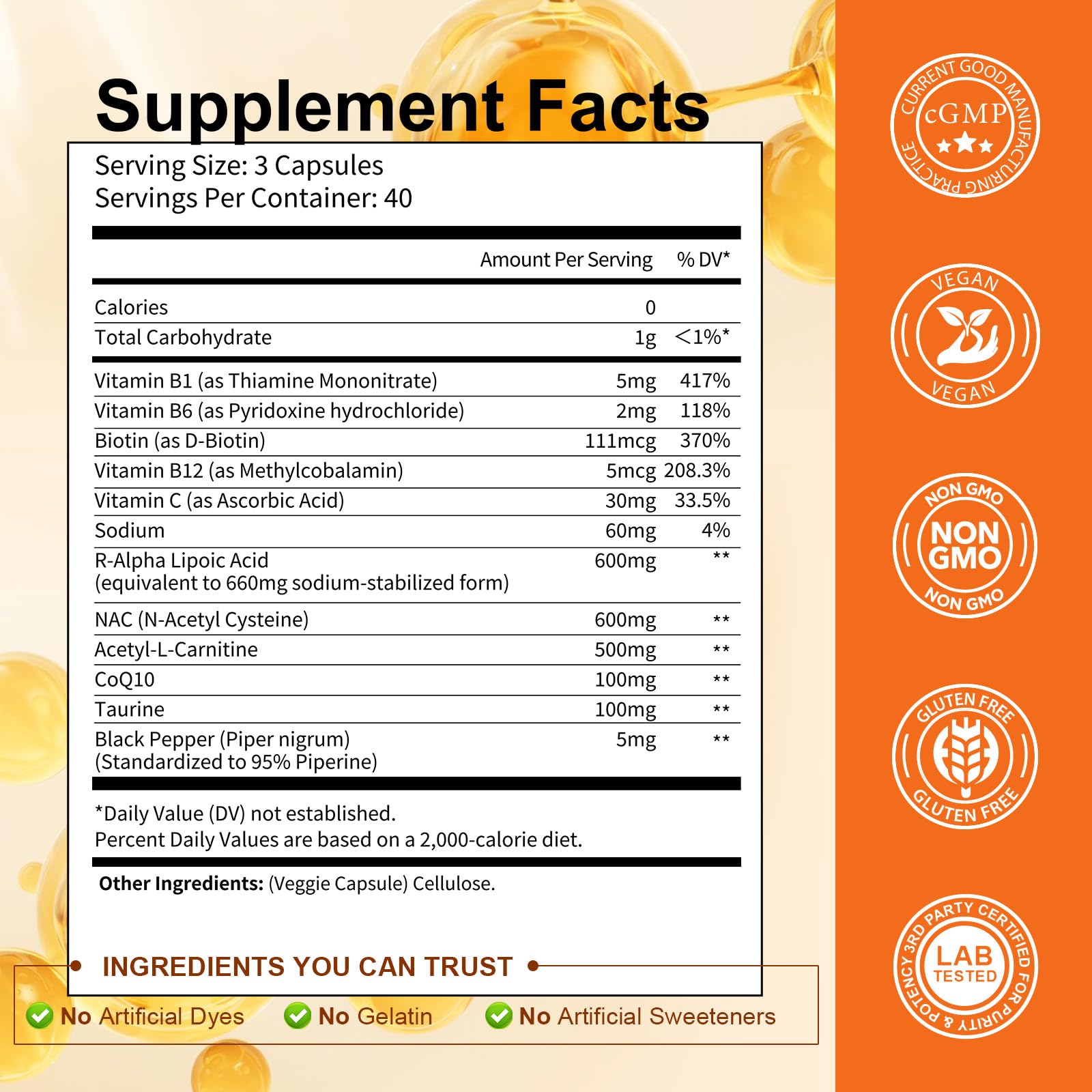 Graphic illustrating nerve health support from Totaria R-ALA 600mg