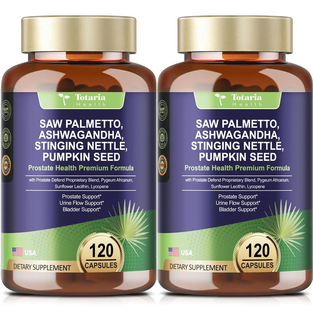Totaria 2Pack Organic Saw Palmetto bottle with label