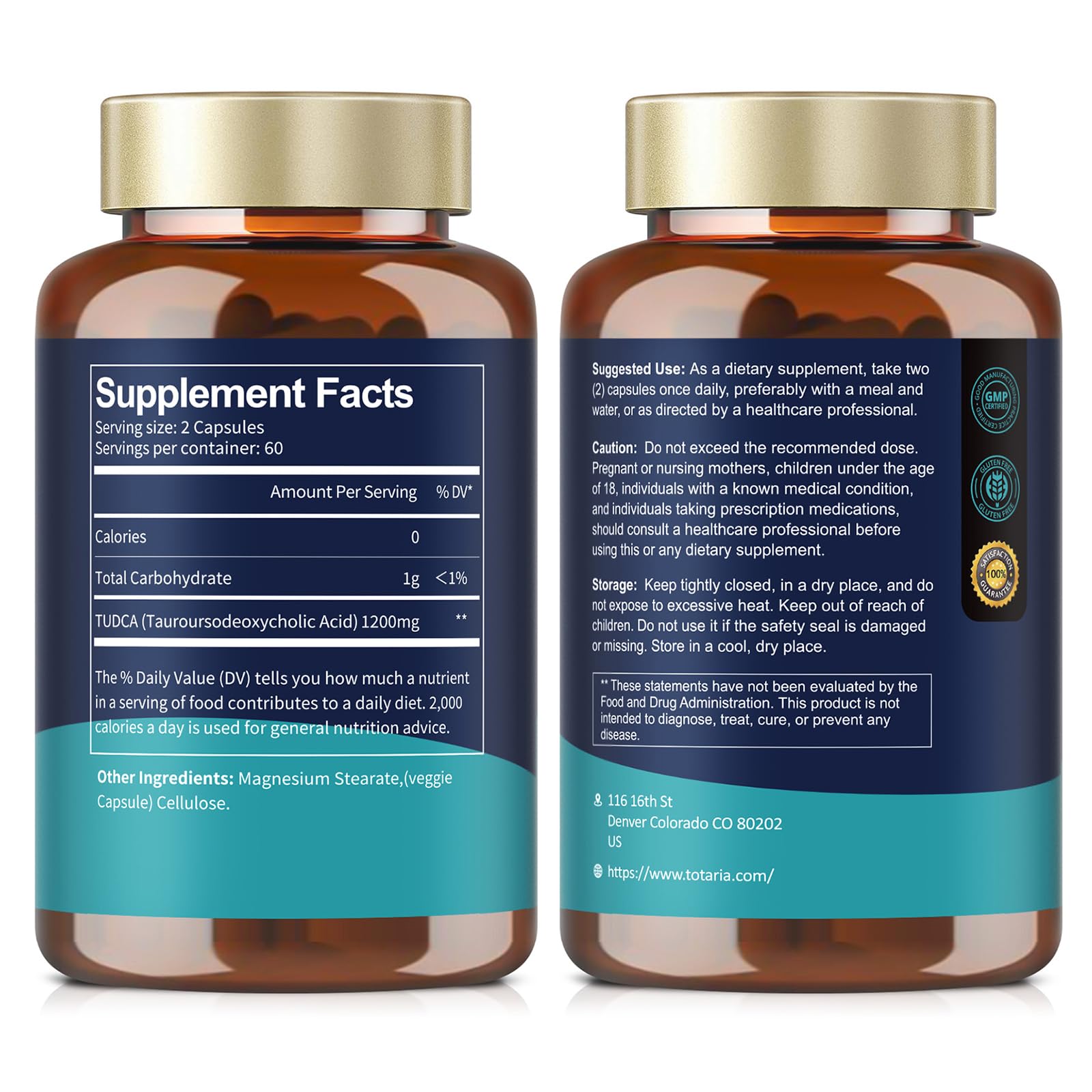 Totaria TUDCA 60-day supply bottle