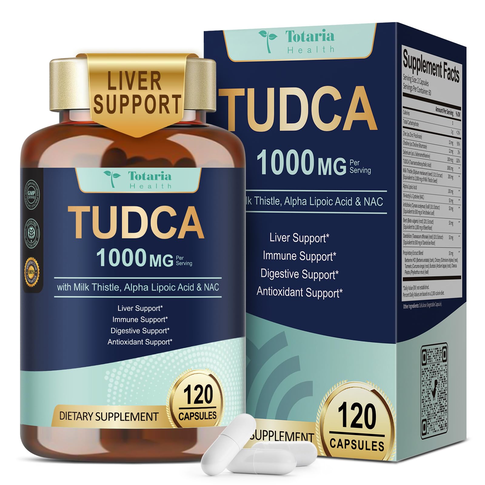 Totaria Tudca Liver Support bottle front view
