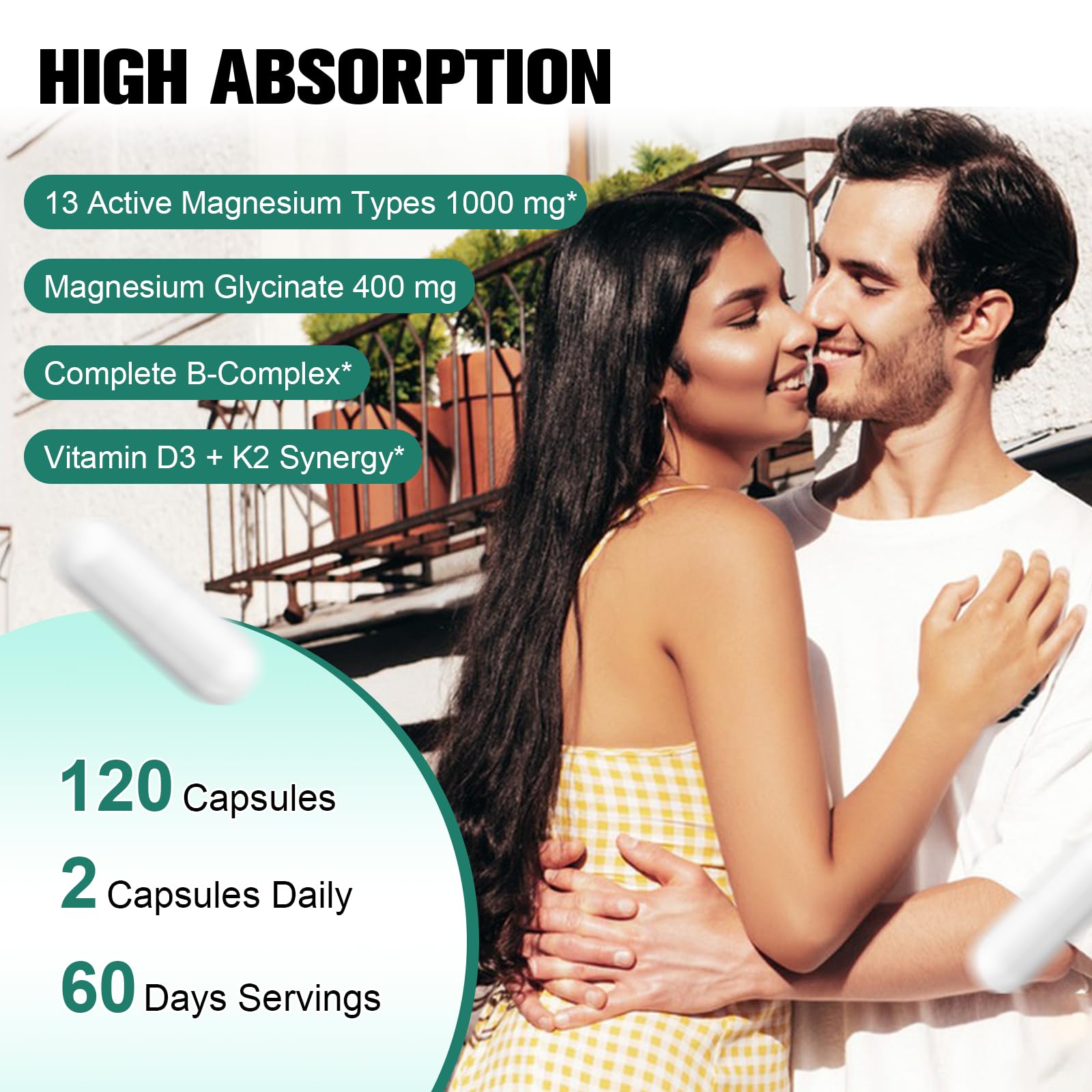 Vitamin D3 and K2 included in Totaria magnesium complex