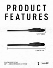 Black ToughAsNails silicone rubber kit components for Oakley Flak 2.0 XL