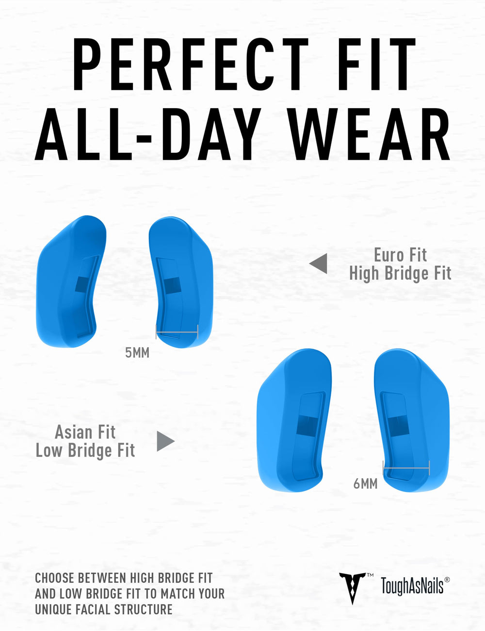Detail of blue earsocks and nose pads replacement kit