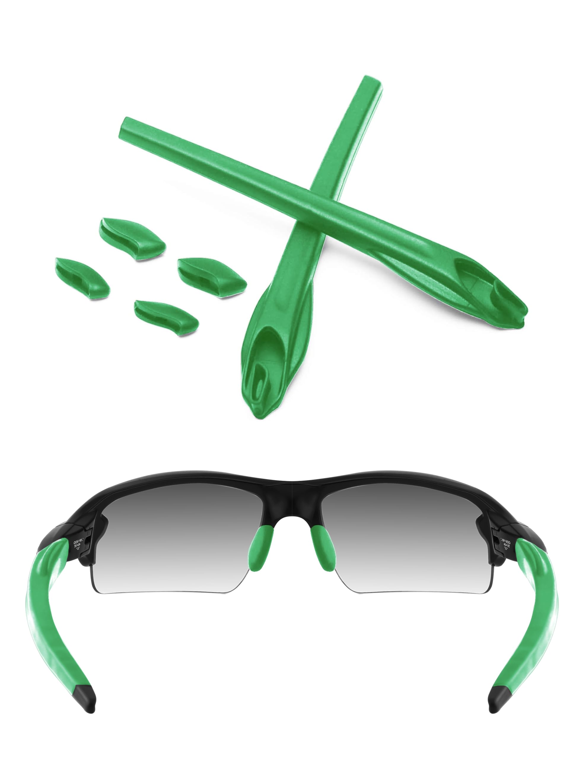 Deep Green replacement earsocks and nose pads kit for Oakley Flak 2.0 XL OO9188