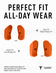 Orange replacement earsocks and nose pads for Oakley Flak 2.0 XL OO9295