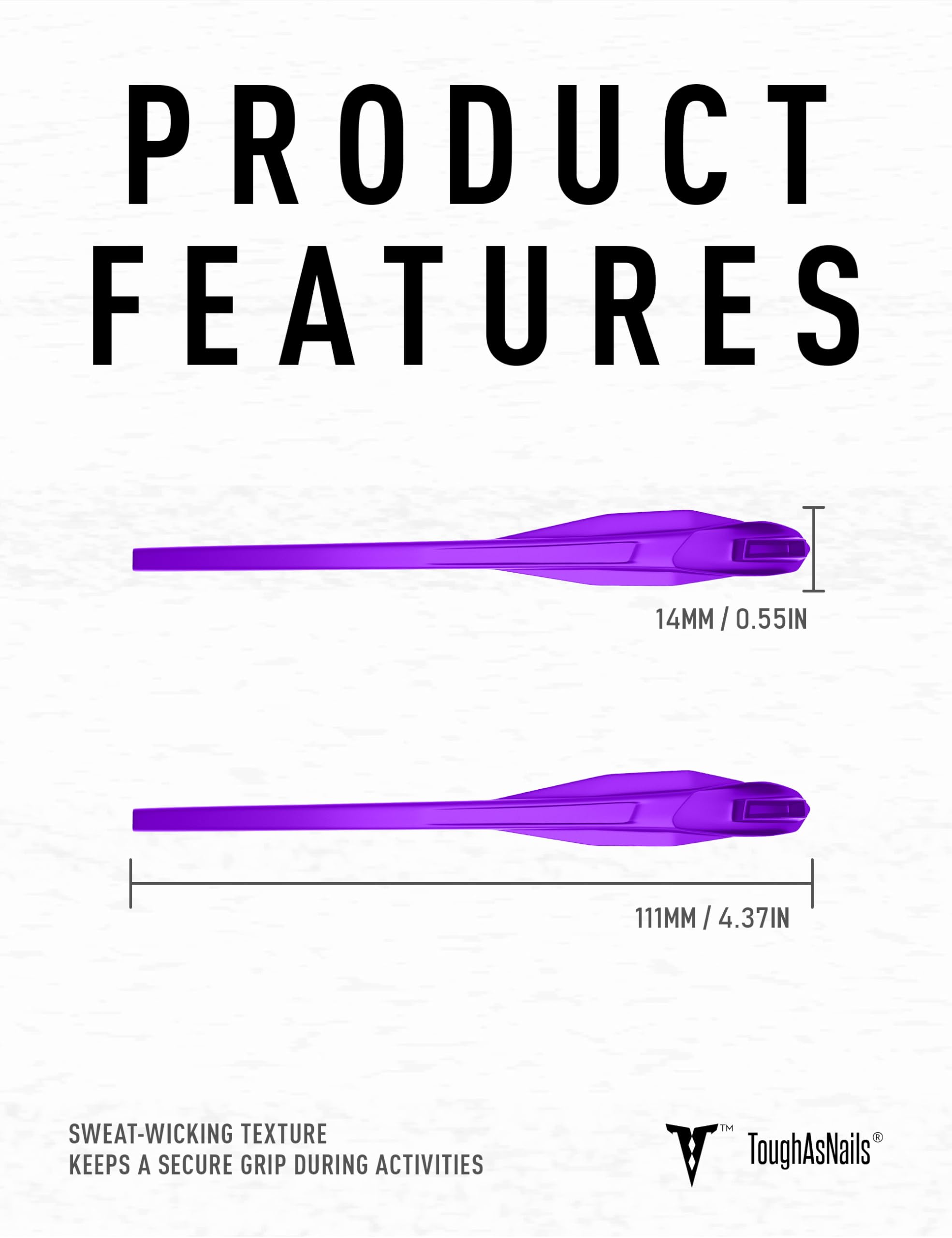 Purple ToughAsNails nose pads for Oakley Flak 2.0 XL OO9188/OO9295
