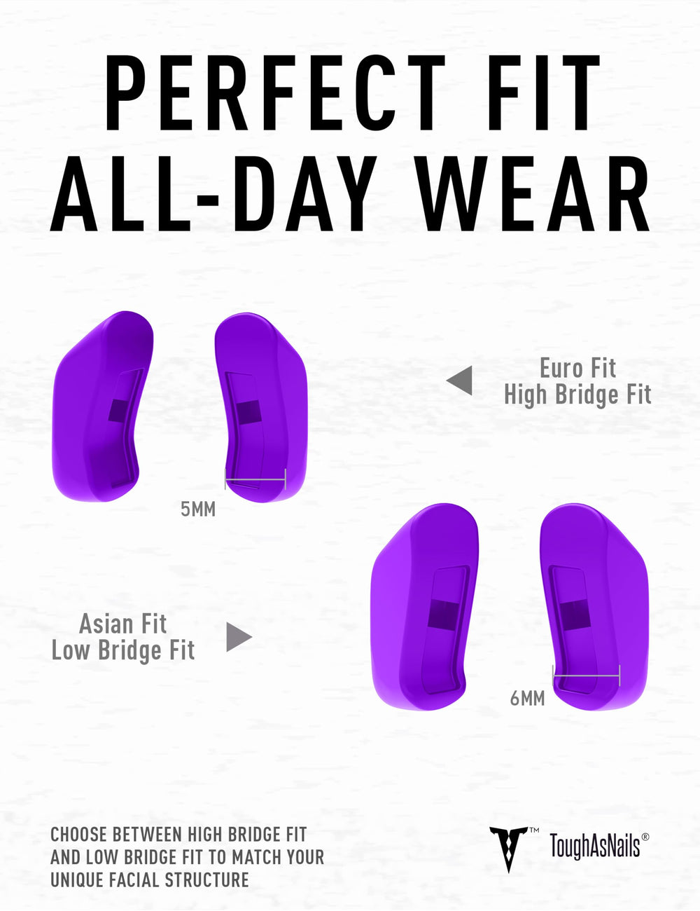 Replacement kit components: earsocks and nosepiece pads in purple