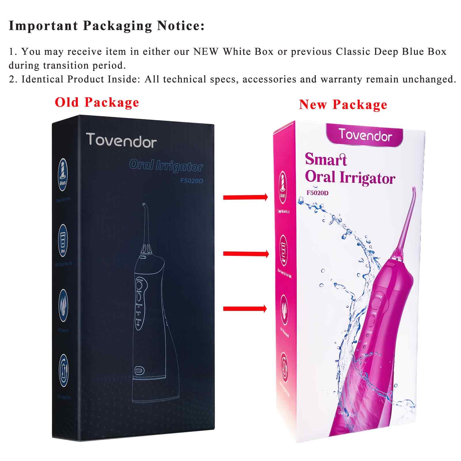 Package includes five flosser tips