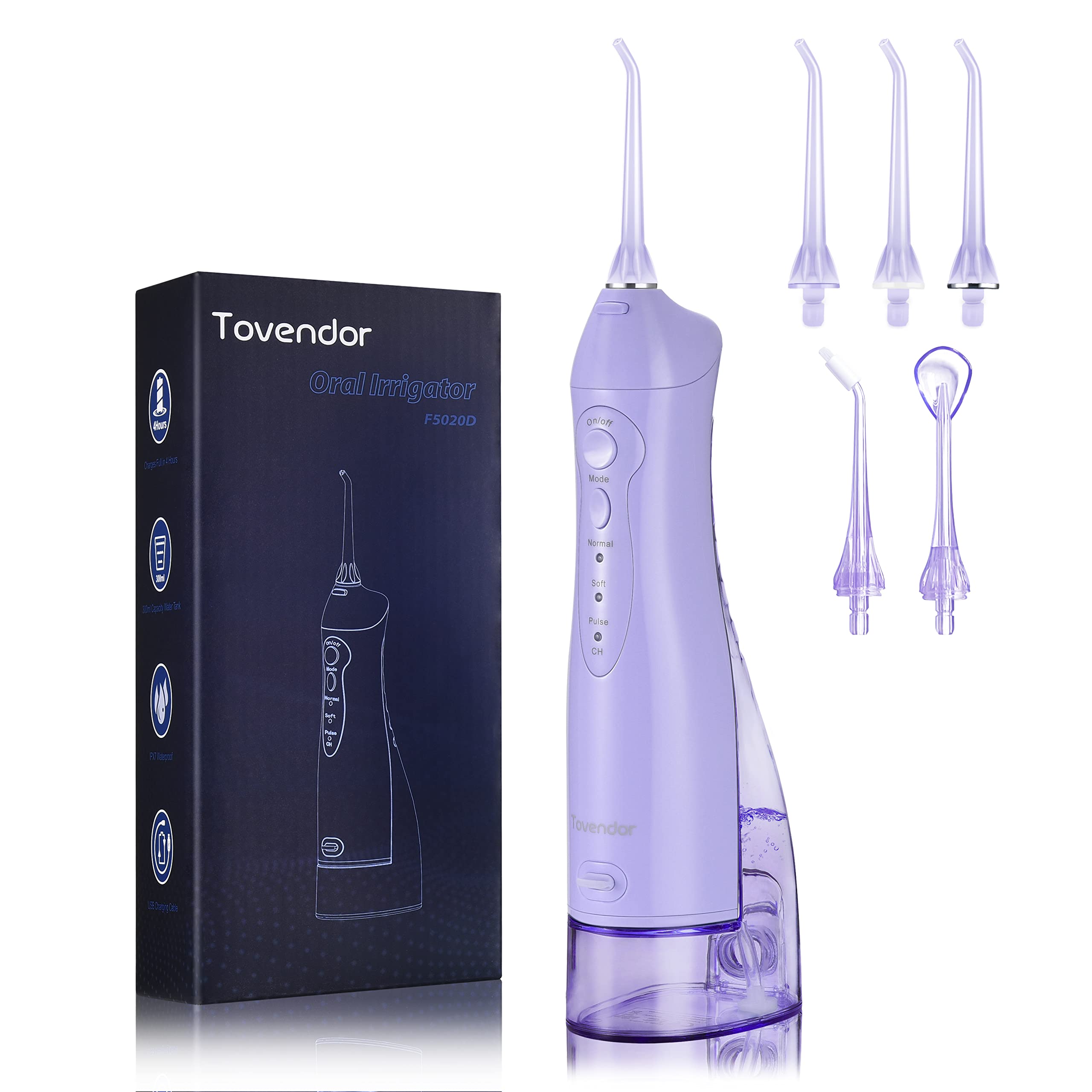 Tovendor electric water flosser with 300ml reservoir