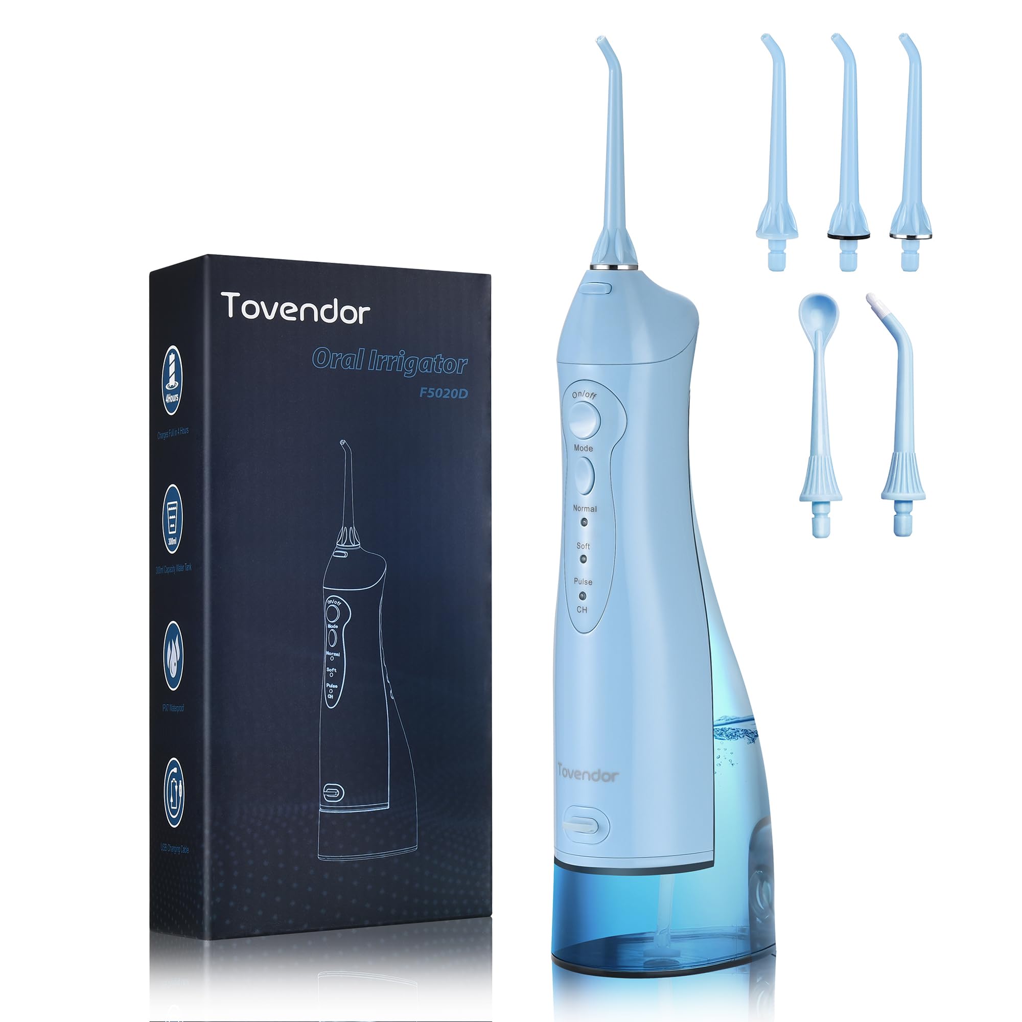 TOVENDOR Water Flosser device with 300ml water tank