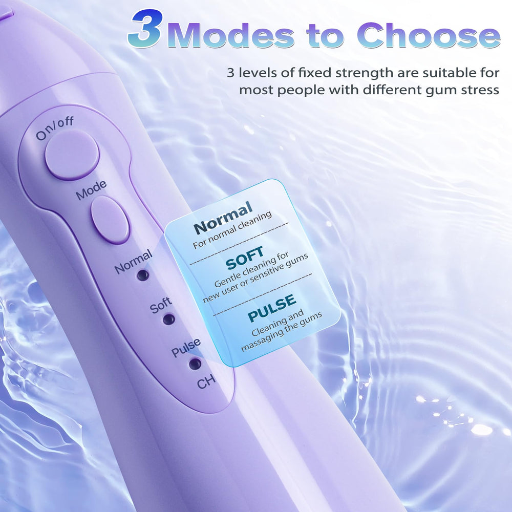 Device showing three modes: normal, soft, and pulse