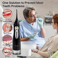 Cordless water flosser side profile with nozzle