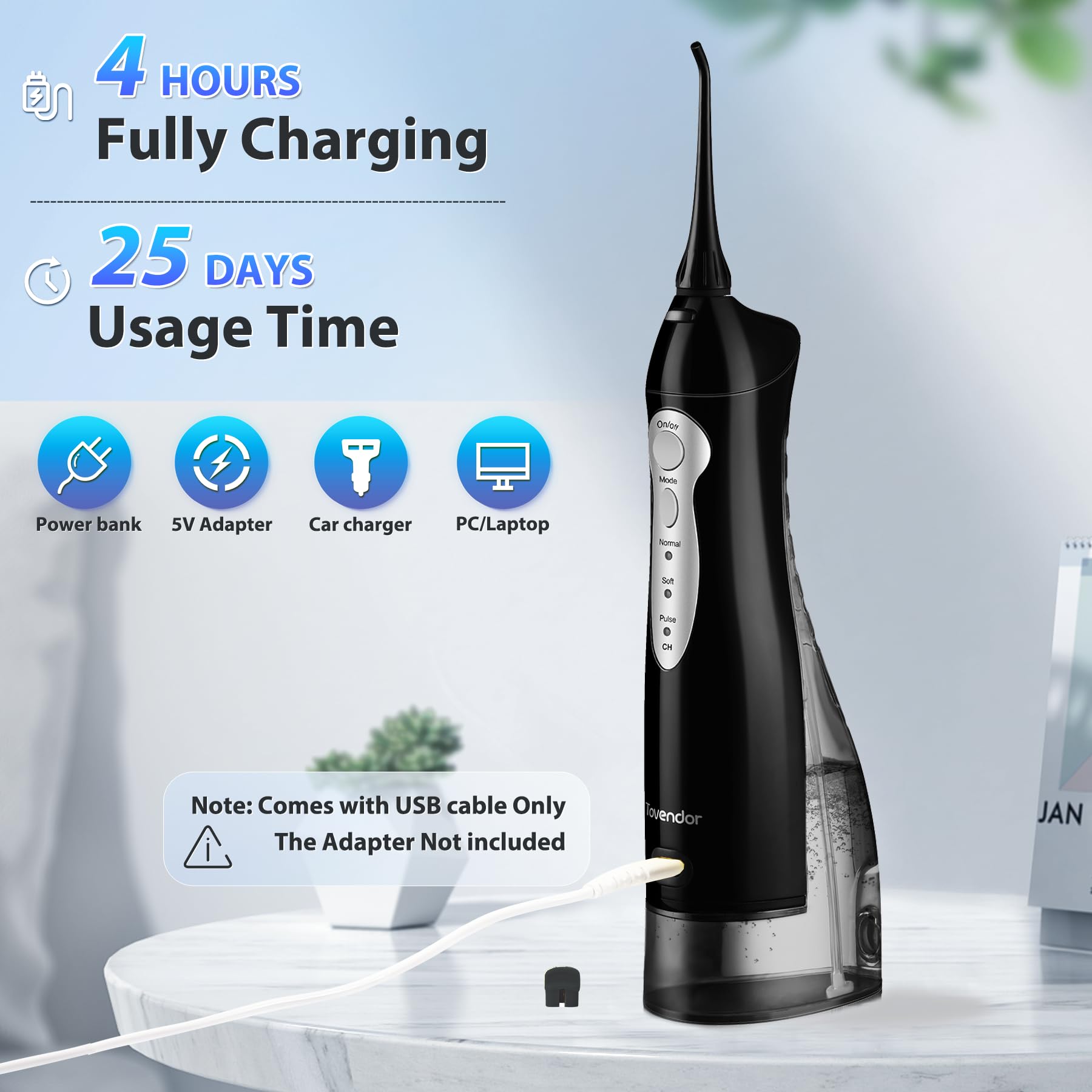 300ml water tank of the flosser