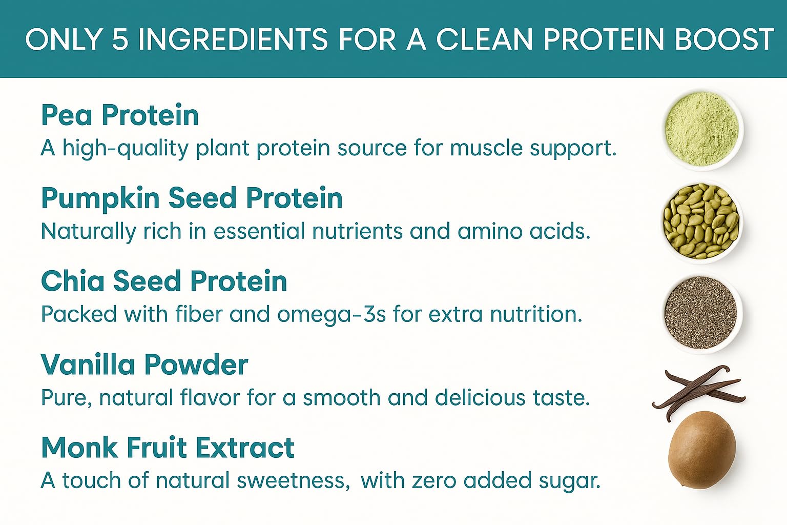 TOZZY vegan pea protein vanilla in smoothie scene with creamy texture.