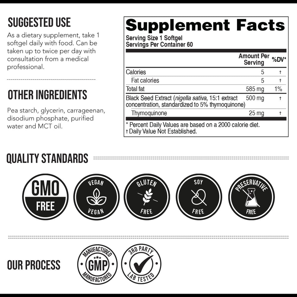 TQ-Advanced Black Seed Oil product line branding