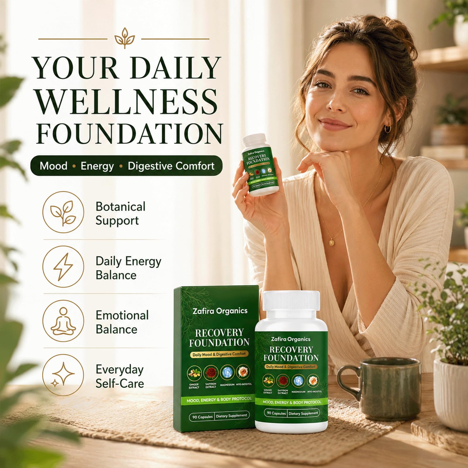 TQIUH capsules closeup displaying smooth vegetarian capsules for easy swallowing