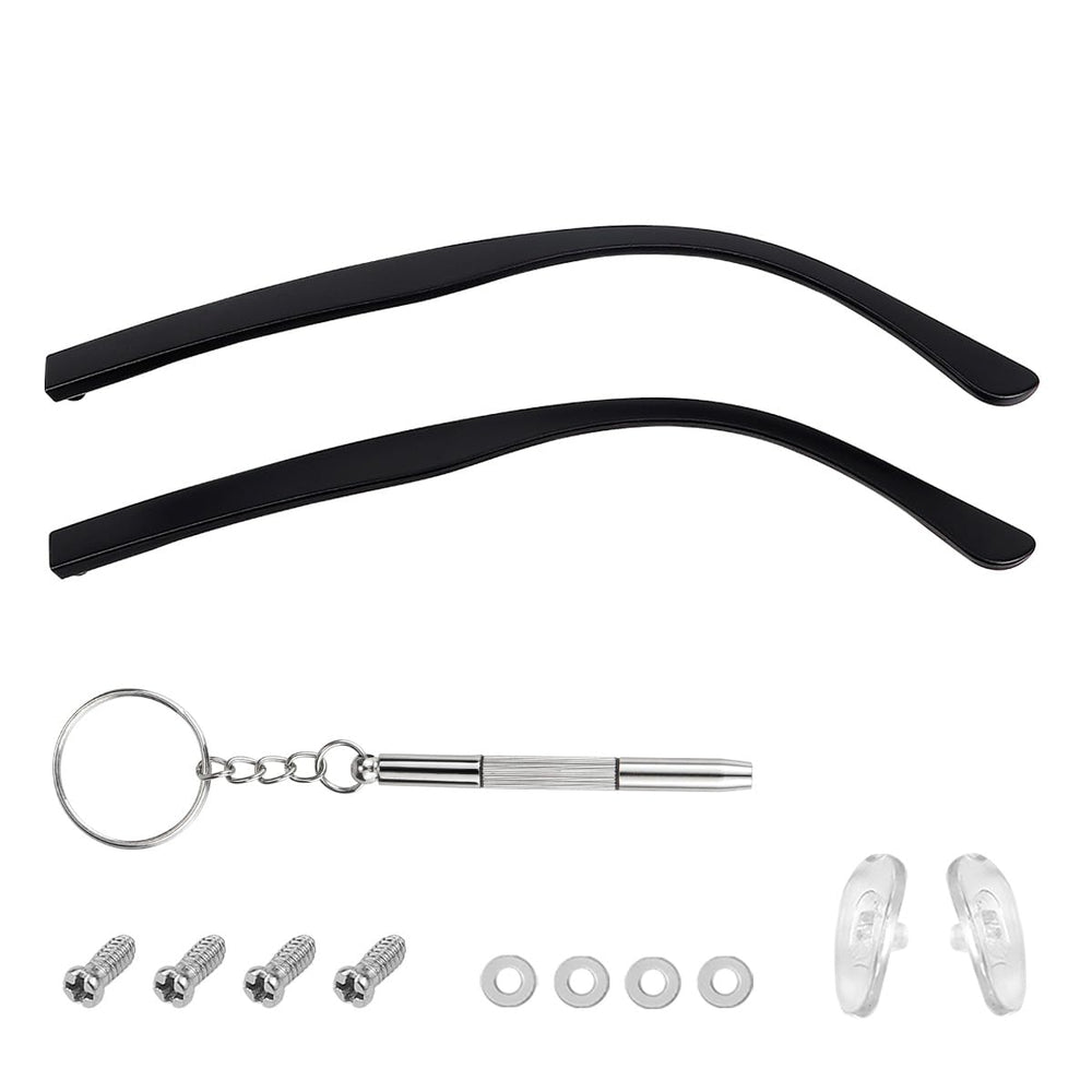 TR90 black replacement eyeglass arm - front view