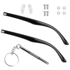 One pair of black TR90 glasses replacement arms