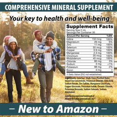 Close-up of Trace Mineral Complex bottle label