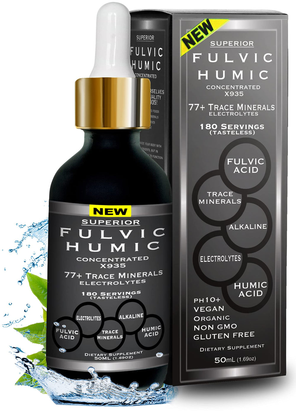Bottle of trace mineral drops with 77 minerals