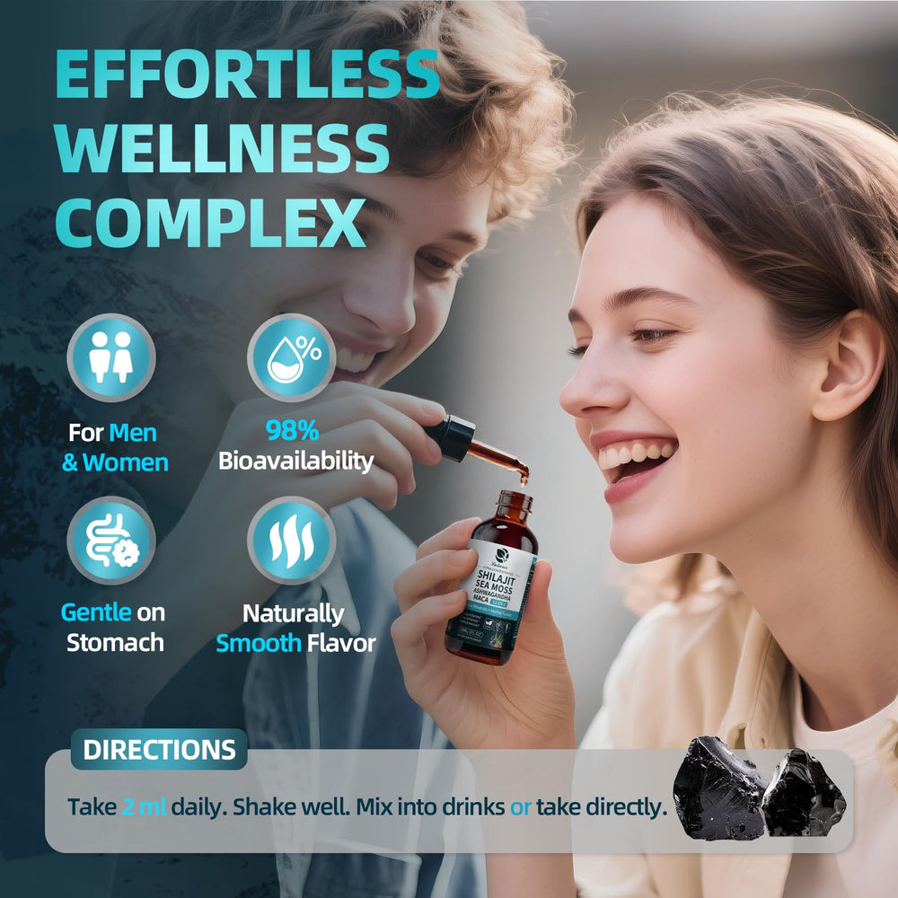 Trace minerals and adaptogens with Shilajit