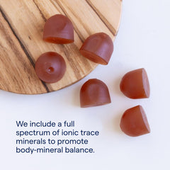 Dosage instruction image showing 2 gummies up to 3 times daily for 300 mg