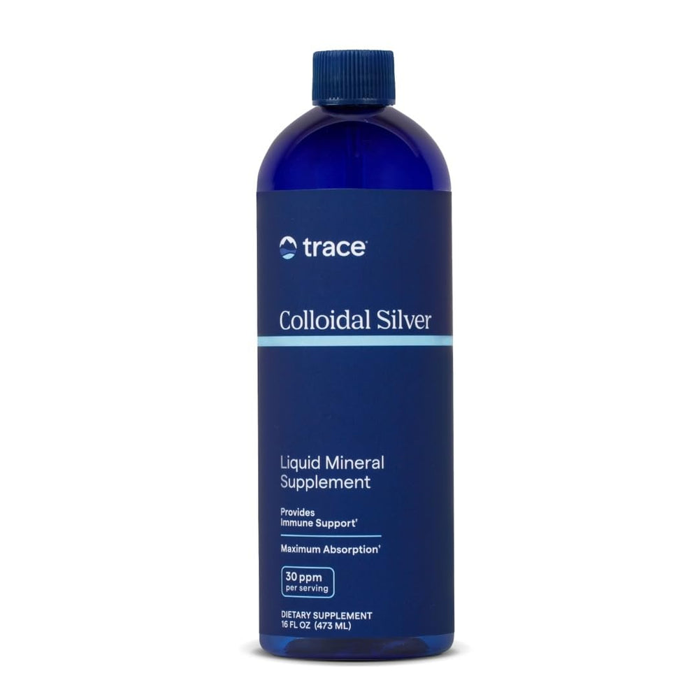 Trace Minerals Colloidal Silver 16 oz bottle on white background
