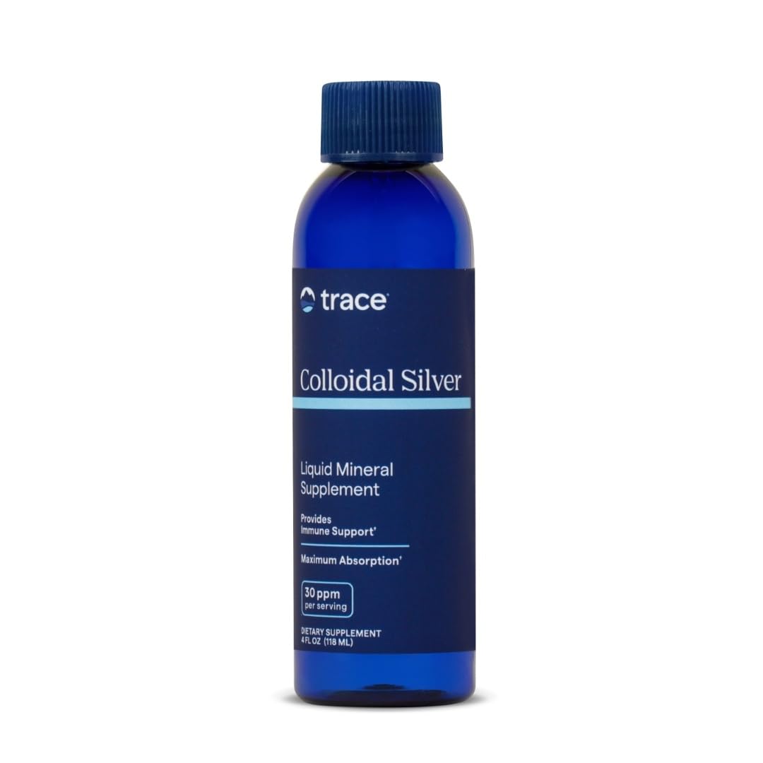 Trace Minerals Colloidal Silver Liquid bottle 4 oz front view