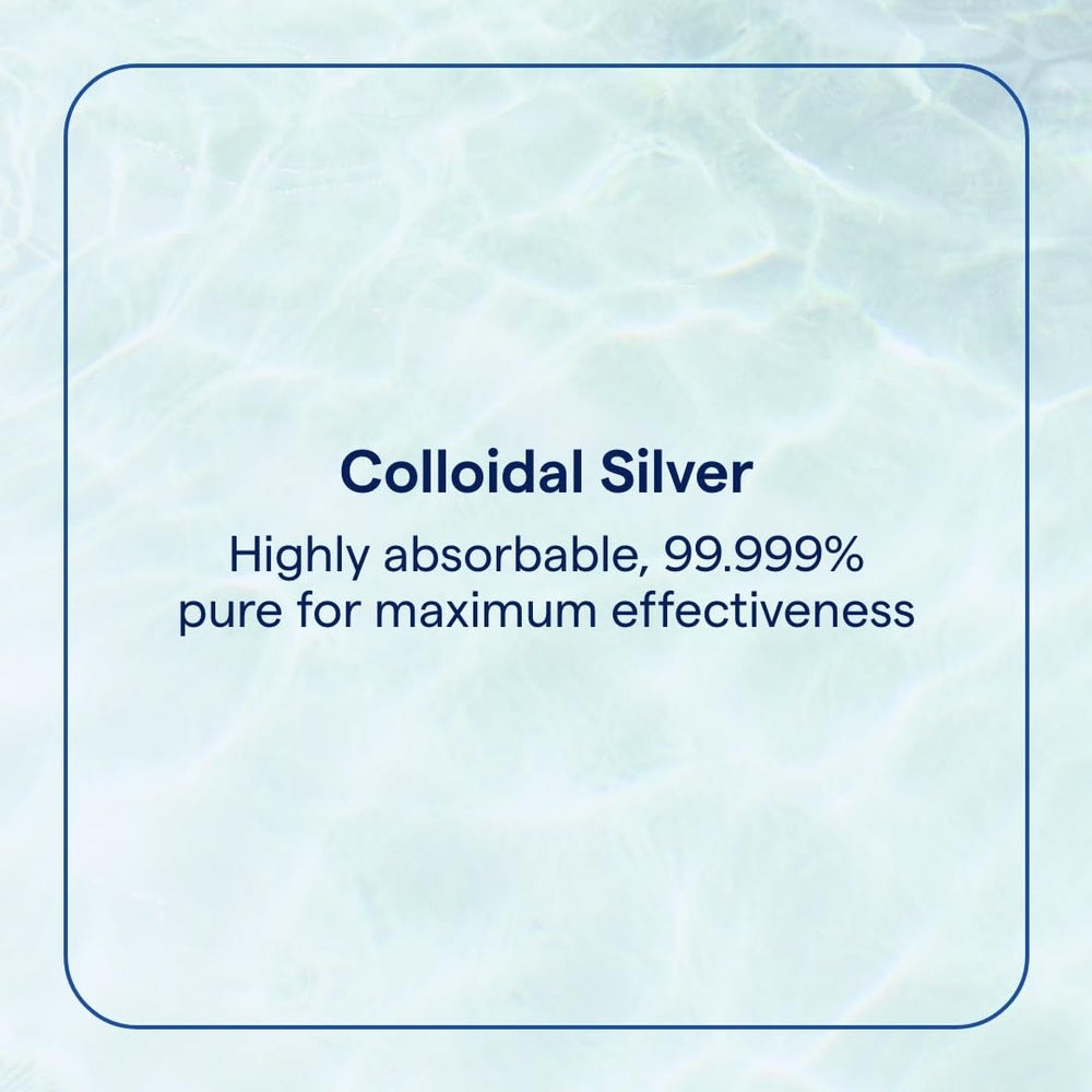 Close-up of label showing 30 PPM and 99.99% pure colloidal silver