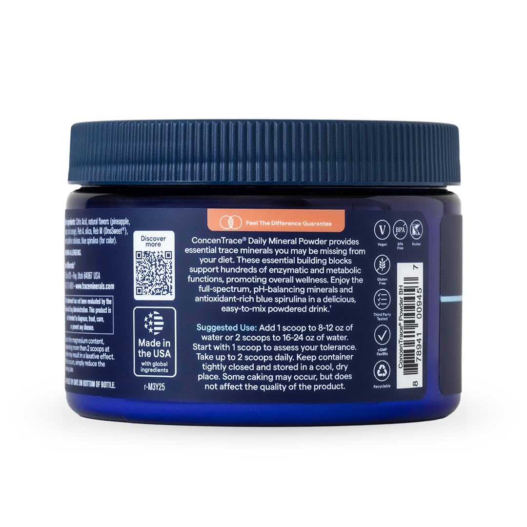 Close-up of the ConcenTrace Daily Mineral Powder bottle cap