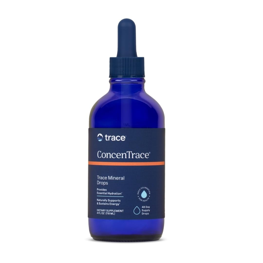 Trace Minerals ConcenTrace bottle label showing 70+ minerals