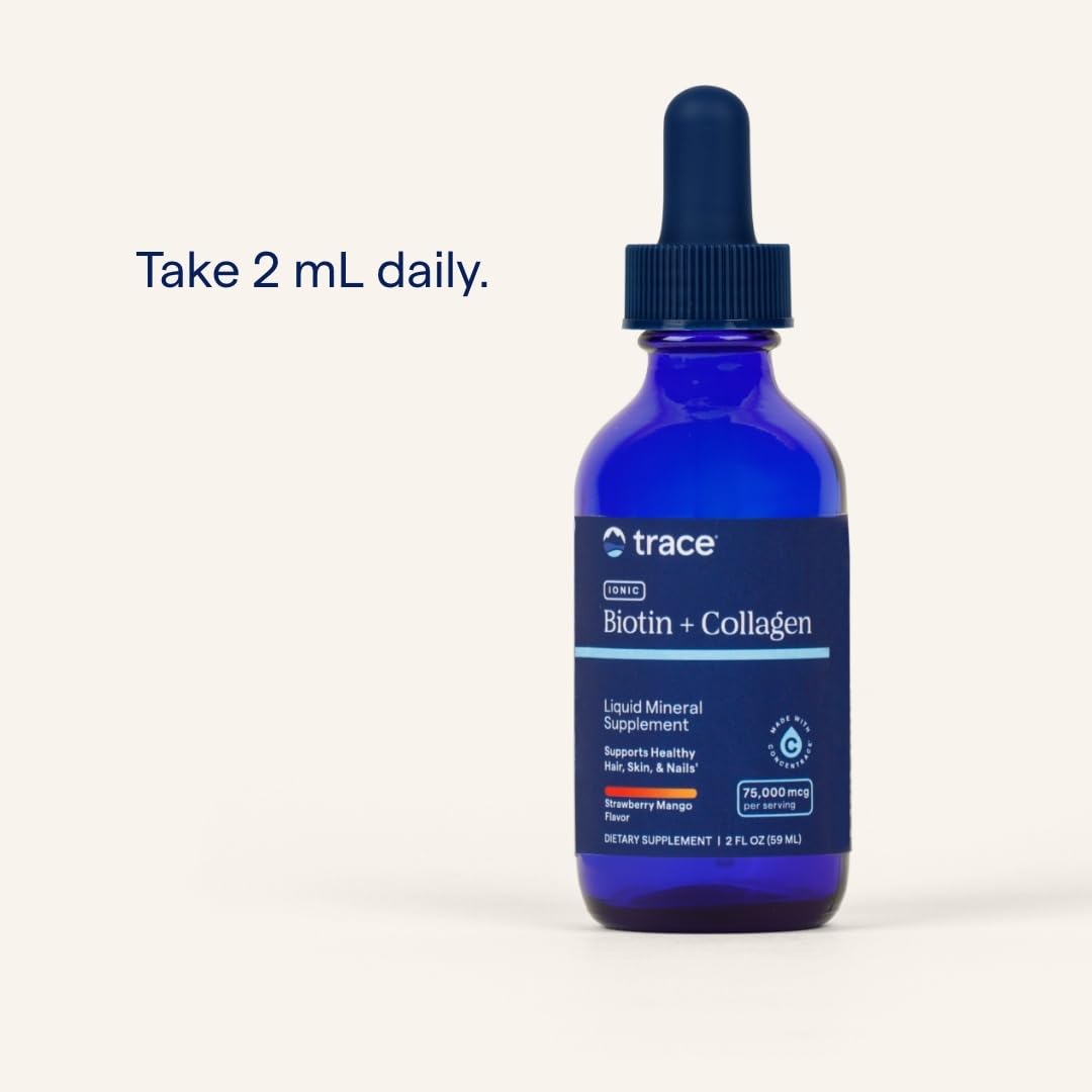 Strawberry Mango flavored liquid biotin and collagen